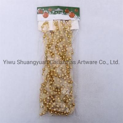 Gold High Quality Plastic Christmas Beads Garland for Christmas Tree Decoration