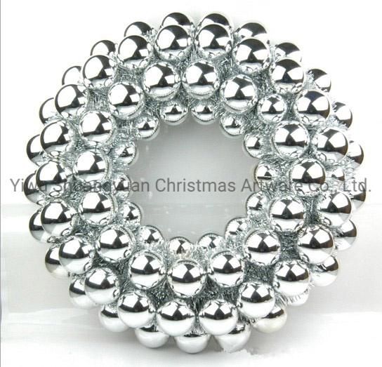 New Design Christmas Ball Wreath for Holiday Wedding Party Decoration Supplies Hook Ornament Craft Gifts