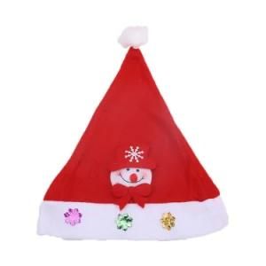 Santa Hat with Plush Trim Red White Plush Christmas Santa Hat for Christmas
