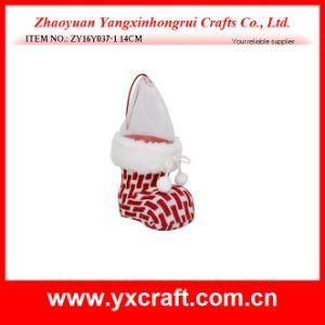 Christmas Decoration (ZY16Y037-1 14CM) Christmas Knitted Fabric Christmas Stocking Hangers
