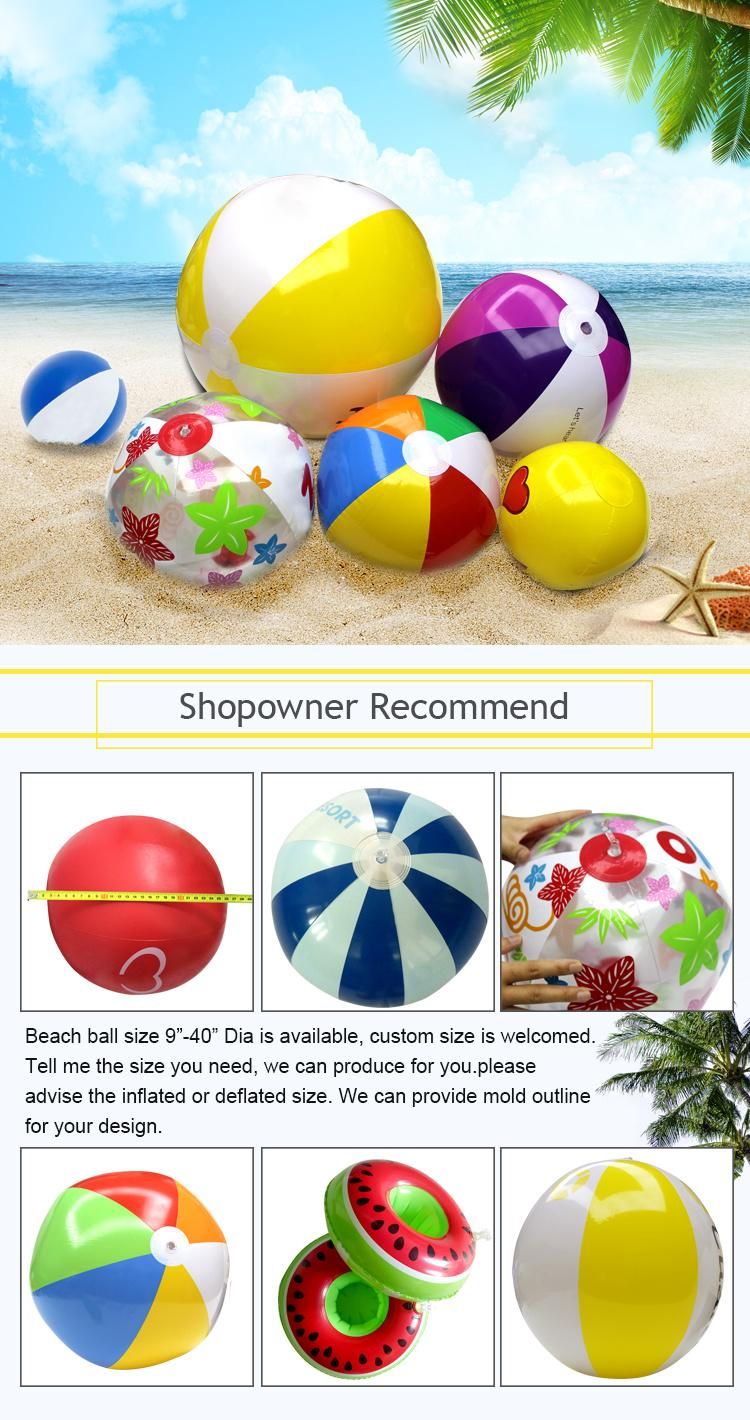 Costom Giant Beach Ball Promotional Plastic Giant Sports Inflatable PVC Beach Balls