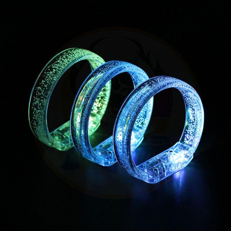 LED Light up Colorful Flashing LED Bracelet Acrylic LED Bracelet for Club Cheering Items LED Flashing Bracelet Manufacturer