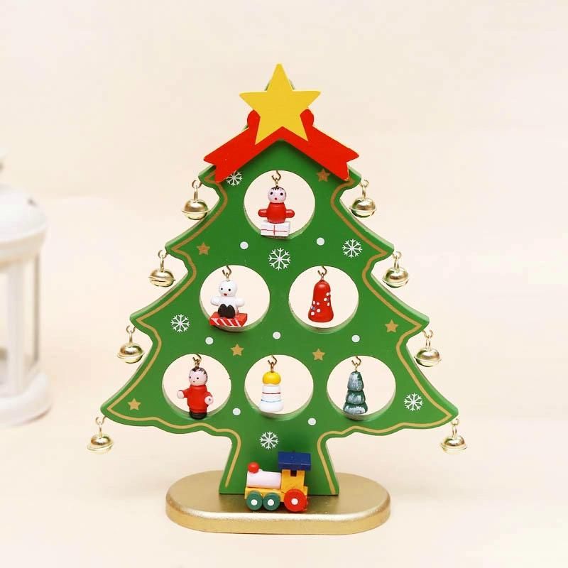 DIY Wooden Holiday Promotion Kid′s Children Gift Christmas Decoration Tabletop Christmas Trees