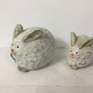 Polyresin Vivid and Lovely Easter Rabbit Statue for Garden Decoration