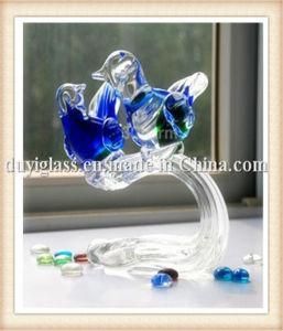 Animal Blue Bird Glass Craft for Decoration