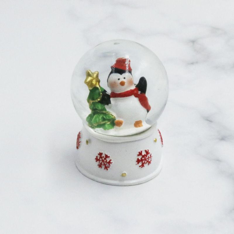 Custom Christmas Resin Snow Globes Craft Light Snowball Gift