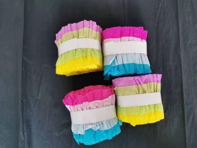 Custom Solid Colors Streamers for Festive Decoration Fringed Crepe