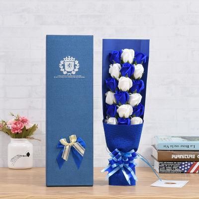 Handmade Artificial Soap Rose Flower Bouquet Gift Box for Valentine&prime;s Day, Mother&prime;s Day, Christmas, Anniversary, Wedding