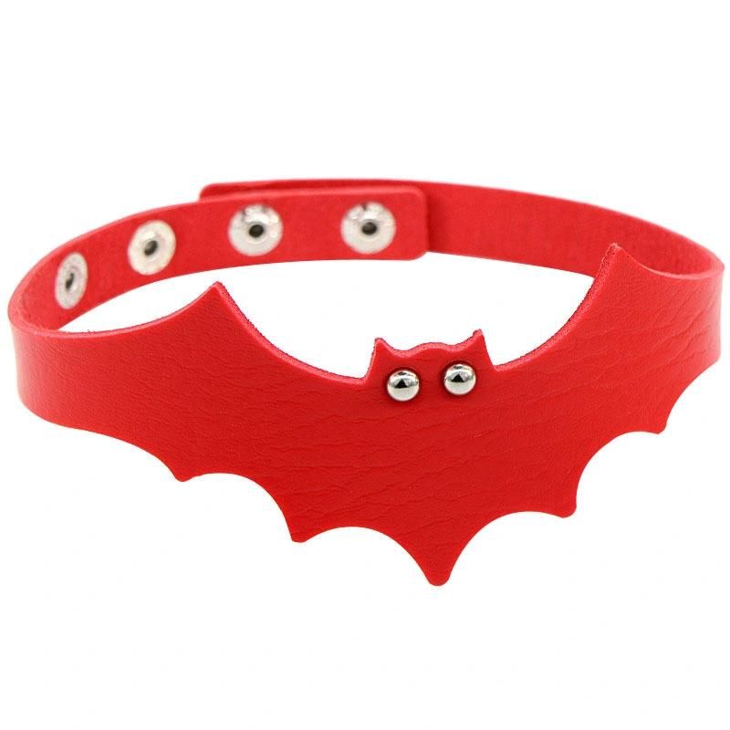 PU Halloween Bat Collar Necklace Choker