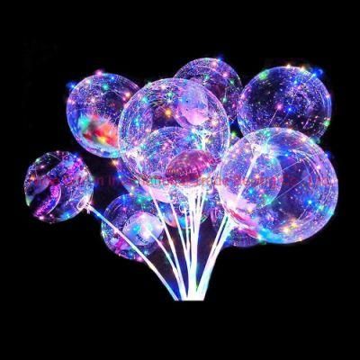 Wholesale Outdoor Inflatable Transparent Clear Plastic balloon LED Bobo Balloon Ball Christmas Ornament Decoration