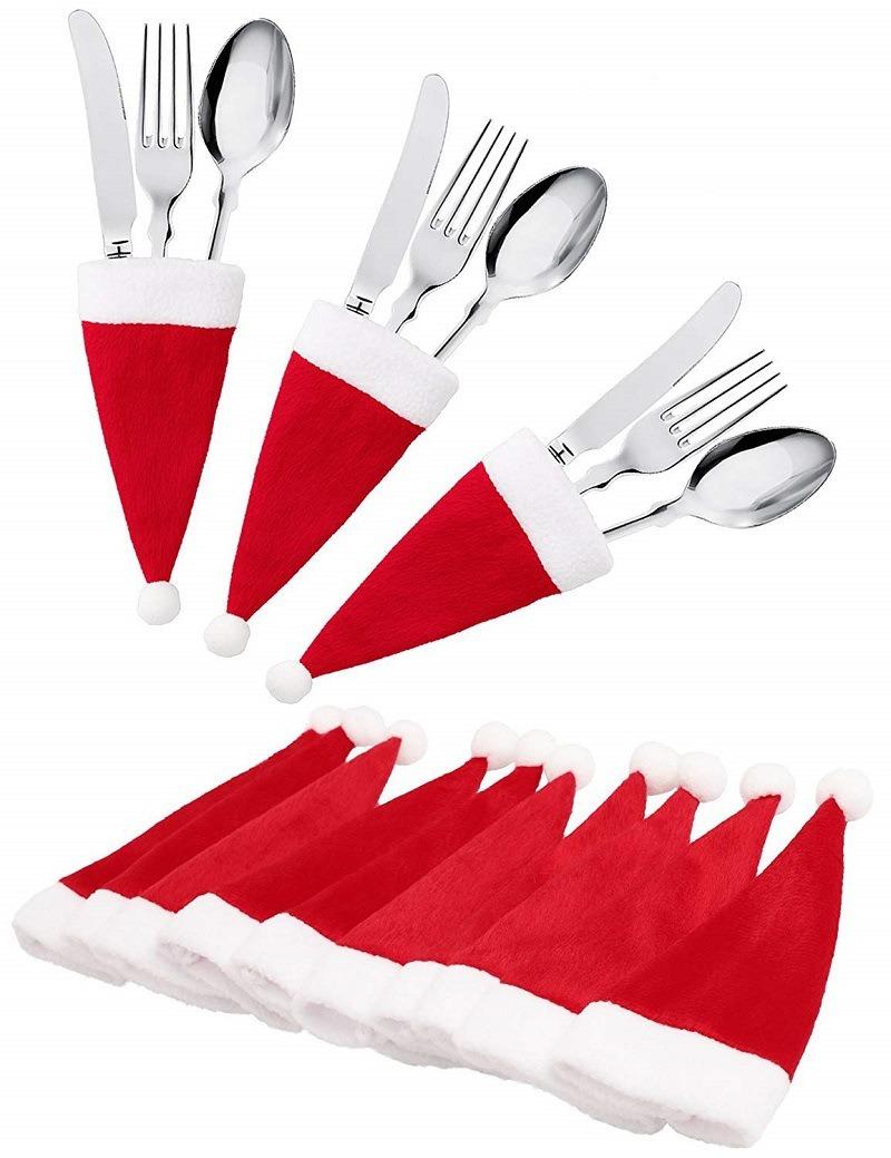 Christmas Decorations for Home Tableware Cutlery Holder Christmas Table Decor