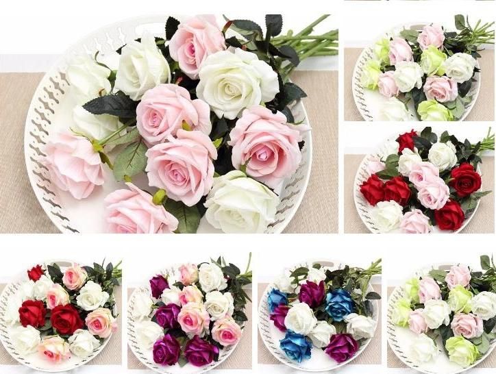 Real Looking Ivory Rose Artificial Flowers