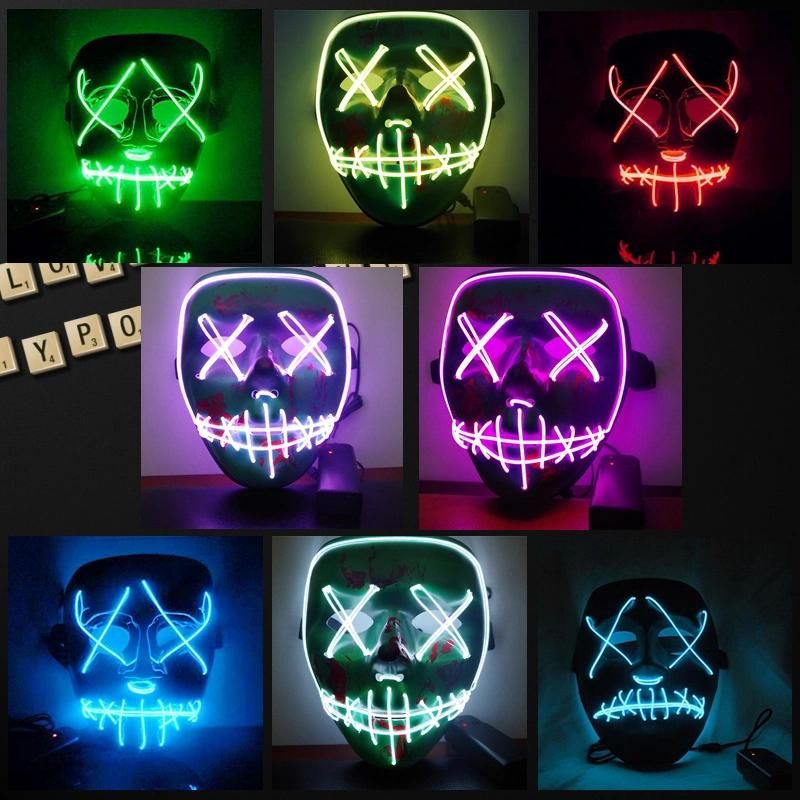 Party Supplies Festival Cosplay LED Halloween Mask Party LED Masks