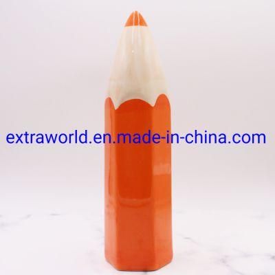 Decorative Hand Craft Crayon Shaped Ceramic Money Box for Gift