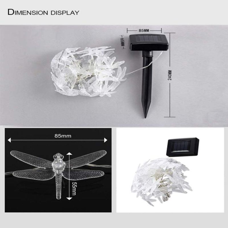 LED Dragonfly Lamp String Solar String Lights Outdoor Garden Decoration