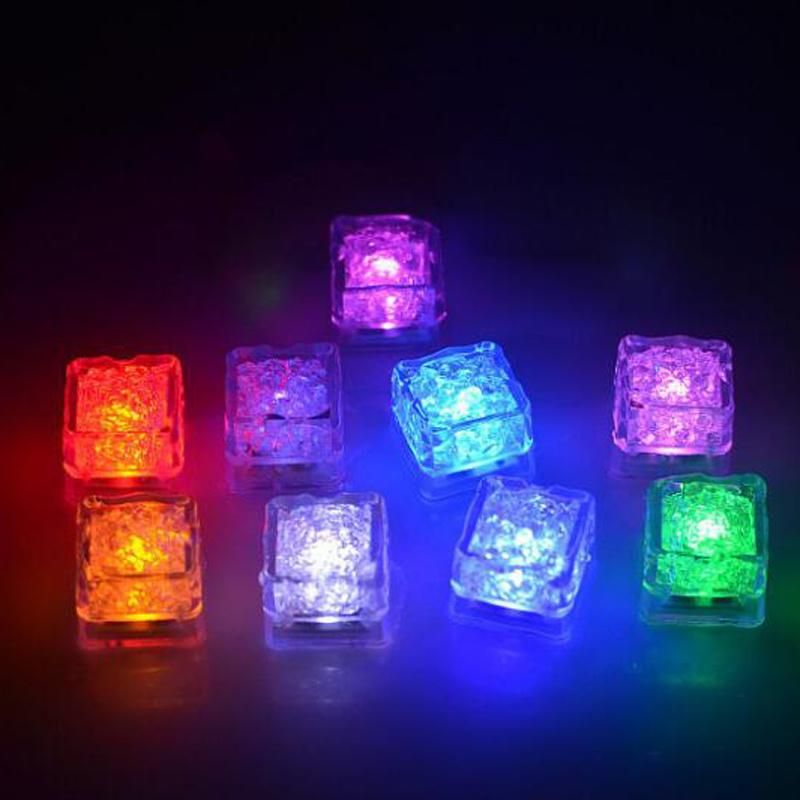 LED Liquid Induction Ice Cubes 28mm Ice Cubes Light Colorful Ice Cube Decoration Light for Bar and Party