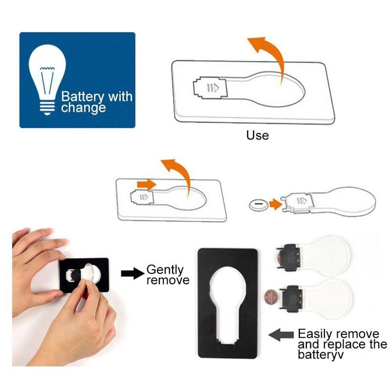 LED Card Portable Xmas Tree Shape LED Pocket Lamp