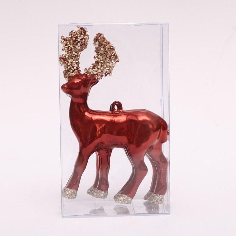 Yiwu Factory Direct Sale Painted Plastic Hanging Owel Ornament for Christmas Tree