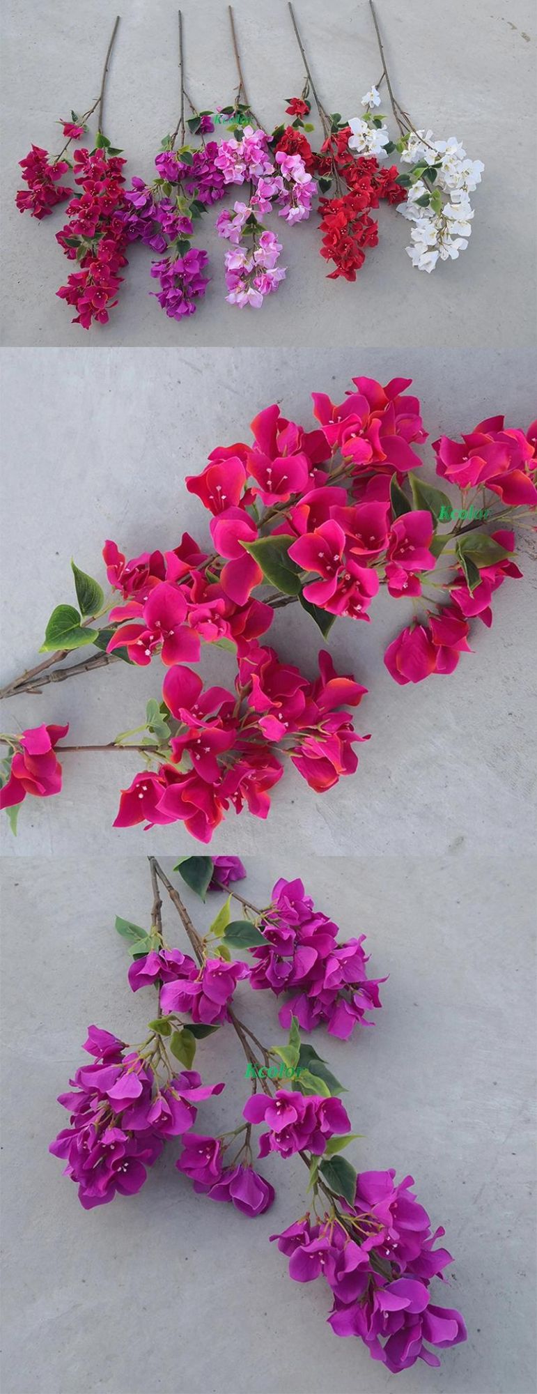 Factory Directly Artifcial Silk Bougainvillea Flower for Wedding Decoration