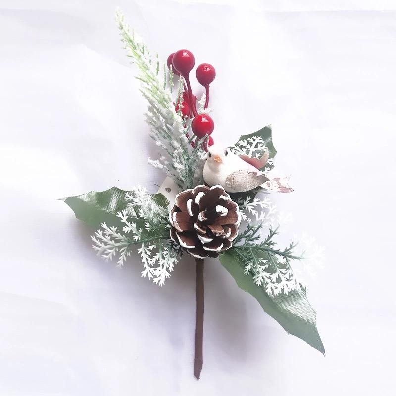 Hot Sale Christmas Pine Needle Pine Cone Cuttings Flower Tree Cuttings Christmas Flower