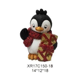 Quanzhou Factory Outlet Polyresin Craft Christmas Resin Penguin LED Light&#160; &#160;