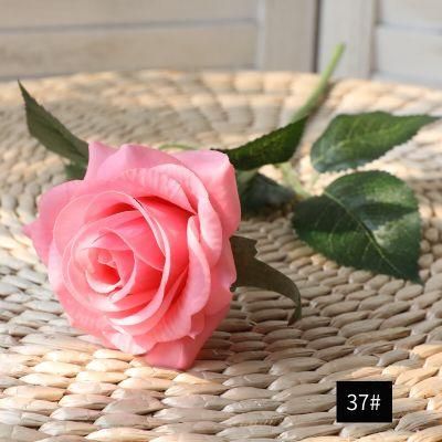 Inunion Living Room Decoration Rainbow Artificial Rose Silk Moister Rose