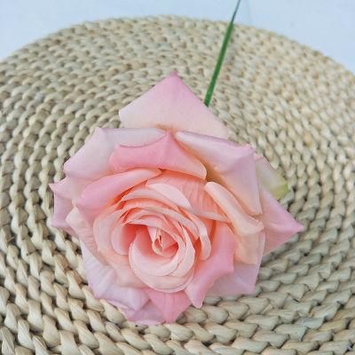 Wholesale Artificial Roses Flowers Realistic Single Stem Flowers Silk Rose Bouquet for Wedding Party Office Home Decor