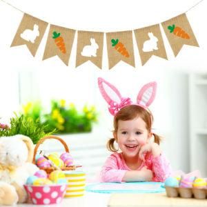 Rabbit Carrot Easter Pennants Flags Garland for Party Decoration Amazon