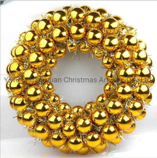 New Design Christmas Ball Wreath for Holiday Wedding Party Decoration Supplies Hook Ornament Craft Gifts