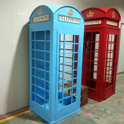 Red Metal London Public Office Booth / Phone Box / Telephone Booth