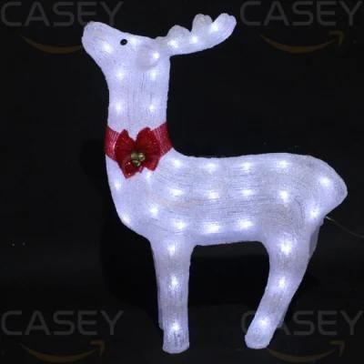 1/6custom Commercial Outdoor Garden Project Decoration Decorative LED Christmas Deer3d Motif Light