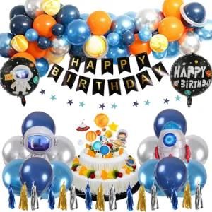 Spaceman Theme Party Balloons Starry Sky Astronaut Rocket Balloon Set