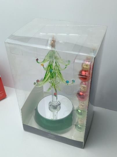 Christmas Tree with LED Decoration, Glass Tree Decoration