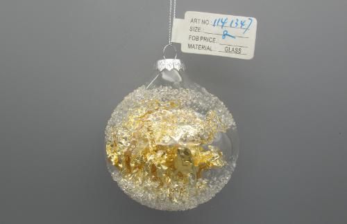 2022 Clear Christmas Glass Ornament for Holiday Decoration