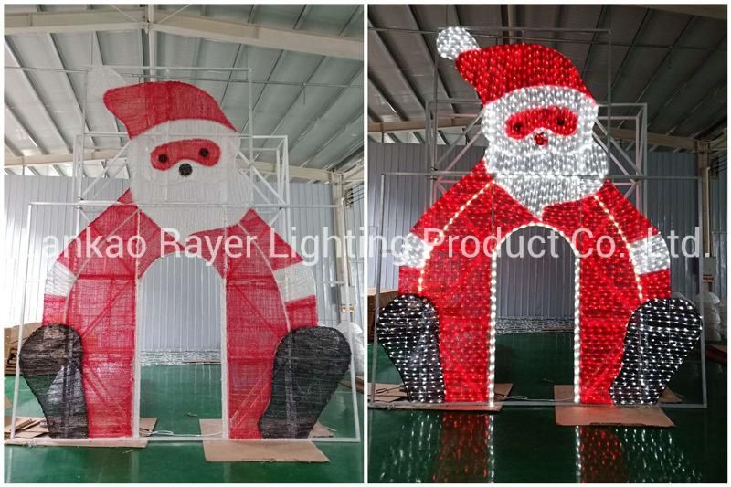 Outdoor Christmas LED Santa Decoration Light Motif Lights