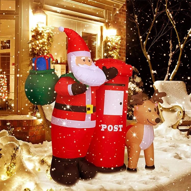 Polyester Christmas Inflatables Santa Claus Christmas Inflatable Santa Claus