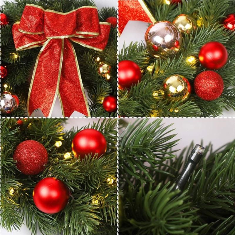 Christmas Festival Party Home Hanging Decorations Garlands with LED Lights