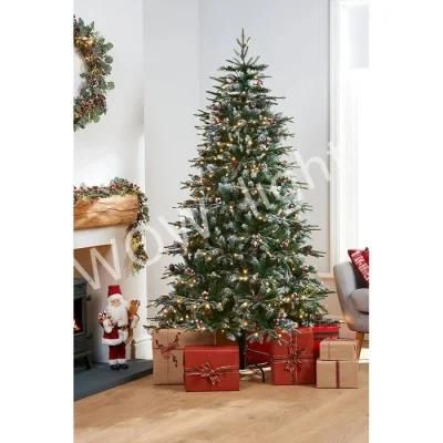 Frosted Norwegian Spruce Christmas Tree Warm White LEDs 6 FT
