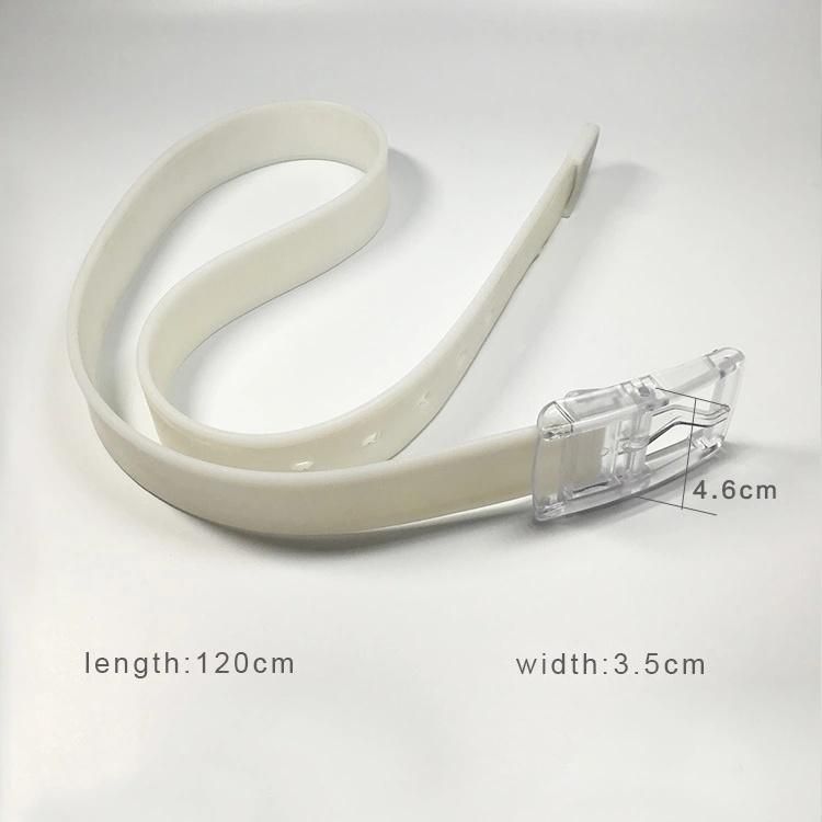 Custom Fashionable Adjustable USB Rechargeable LED Silicone Waist Belt