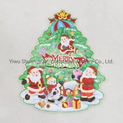 Paper Tree Christmas Home Decoration Door Wall Sticker
