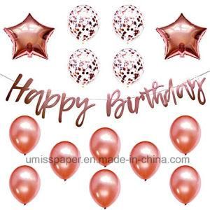 Umiss Paper Happy Birthday Banner Balloons Party Decorations Party Supply