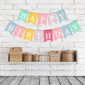 Birthday Party Decoration Swallowtail Flag Happy Birthday Banner