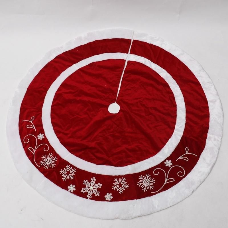 Factort Direct Sale Luxury Style Europe Market 120cm High Quality Christmas Tree Skirt