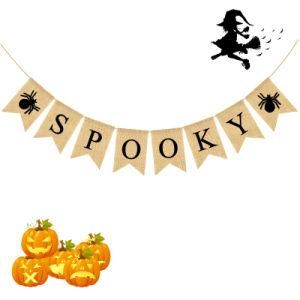 Halloween Party Decoration Flag Banner Spooky Spider Halloween Flag