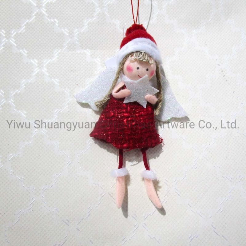Red Christmas Angel Doll Christmas Ornament Angel Christmas Tree Angel Topper