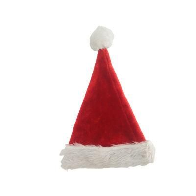Factory Direct Cheap Thick Plush Santa Hat Christmas
