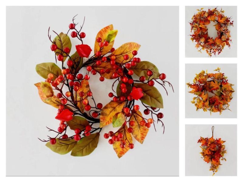 BSCI Factory Craft Home Ornaments Autumn Decoration Fall Wreath