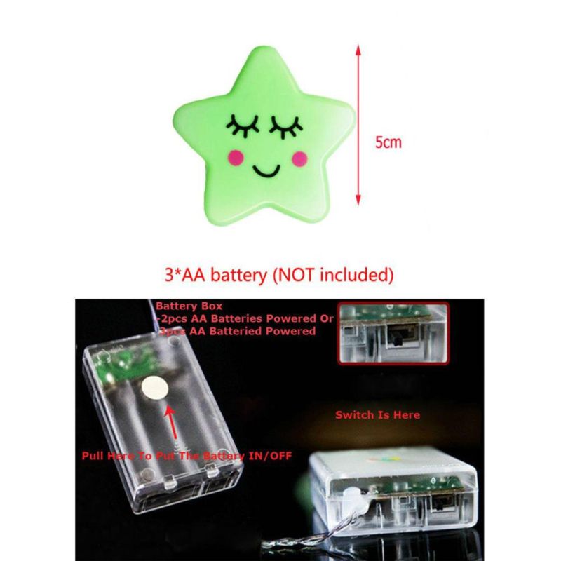 LEDs Battery Smile Face String Fairy Lights