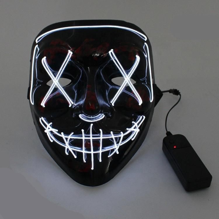 Halloween Decoration Light DJ Party Neon Glowing Rave LED Mask