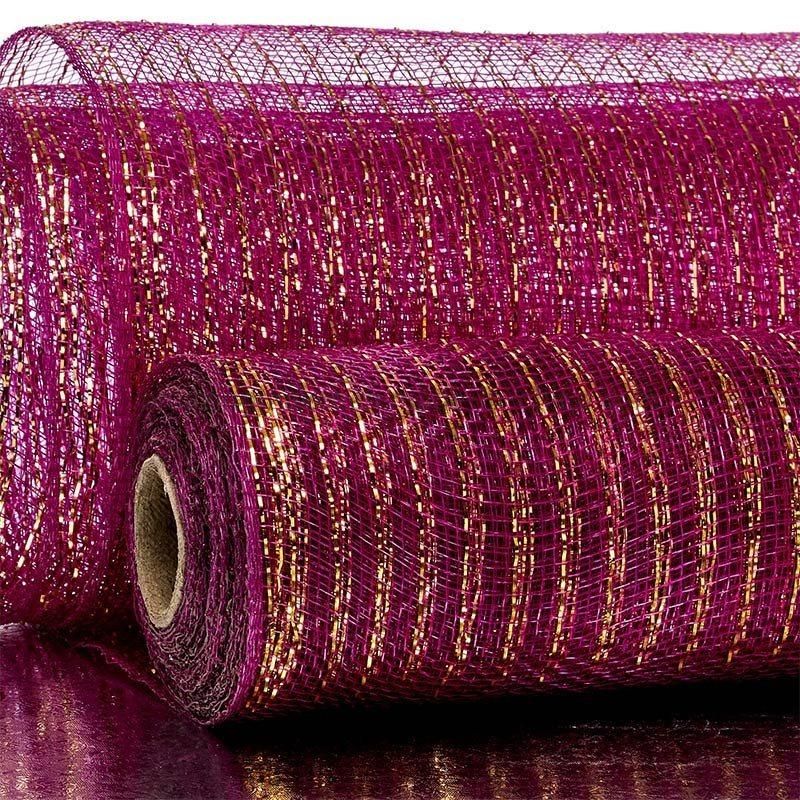 Fashion Gold Thread Metallic 10′′ Deco Mesh Netting